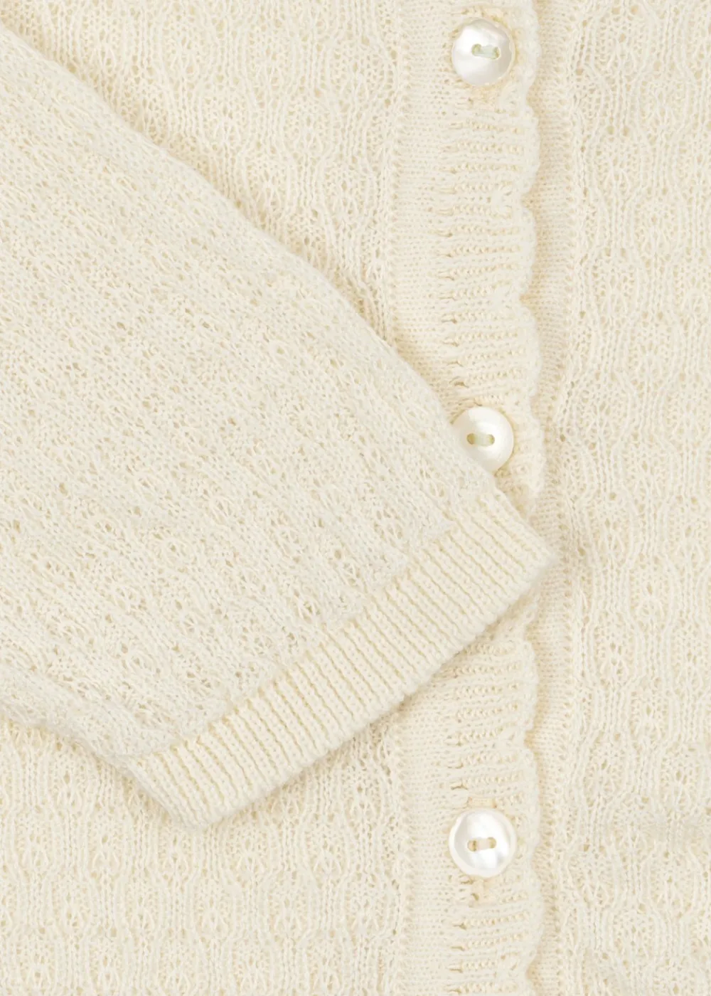 Online Venti Pointelle Cardigan, , 80 cm Børn Cardigans