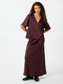 Neo Noir Vicky Heavy Sateen Nederdel, , 40-Dame Nederdele