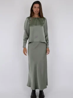 Discount Vicky Heavy Sateen Nederdel, , 34 Dame Nederdele