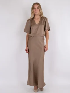 Neo Noir Vicky Heavy Sateen Nederdel, , 42-Dame Nederdele