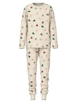 Name It Vismas Kids Pyjamassæt, , 116 cm-Børn Undertøj & Nattøj