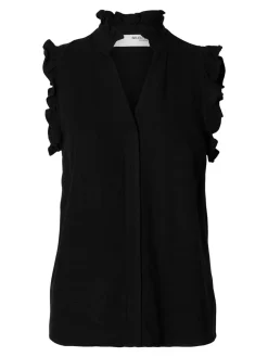 Best Viva Sun Ruffle Bluse, , 36 Dame Bluser & Skjorter