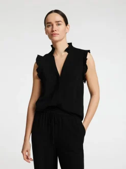 Best Viva Sun Ruffle Bluse, , 36 Dame Bluser & Skjorter