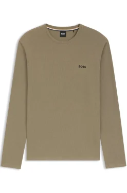 Clearance Waffle LS Pyjamas T-shirt, , S Nattøj
