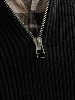 R.D.D. Royal Denim Division Walt half Zip Striktrøje, , M- Strik