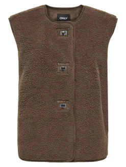 ONLY Wendy Teddy Vest, , XL-Dame Veste