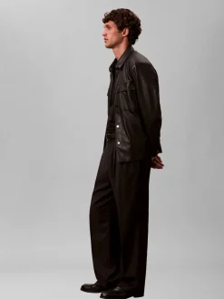 Calvin Klein Wide Leg Travel Twill Bukser, , 34- Bukser & Chinos
