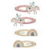 Mimi & Lula Winged Unicorn Celeste 4-pak Hårspænder-Børn Hårpynt