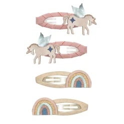 Mimi & Lula Winged Unicorn Celeste 4-pak Hårspænder-Børn Hårpynt