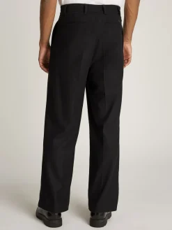 Calvin Klein Wool Wide Leg Bukser, , W32/L32- Jakkesæt & Blazere