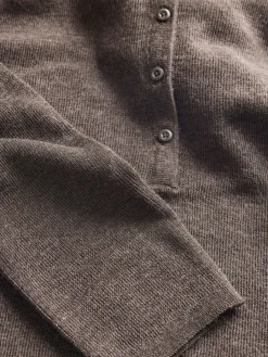 JJXX Wren Wool Blend Polo Striktrøje, , M-Dame Strik & Sweatshirts