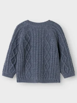 Outlet Wrilla Wool Knit Cardigan, , 56 cm Børn Cardigans