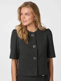 Hot Xanthe Herringbone Blazer, , 40 Dame Jakker & Frakker