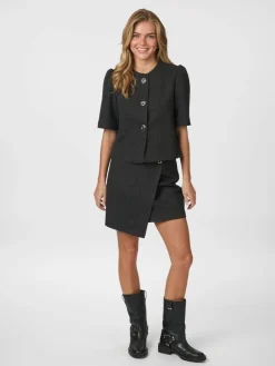Hot Xanthe Herringbone Blazer, , 40 Dame Jakker & Frakker