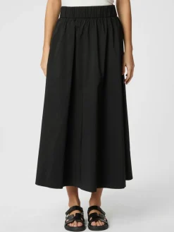 Clearance Yara Long Poplin Nederdel, , 40 Dame Nederdele