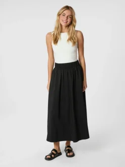 Clearance Yara Long Poplin Nederdel, , 40 Dame Nederdele