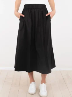 Neo Noir Yara Poplin Nederdel, , 40-Dame Nederdele